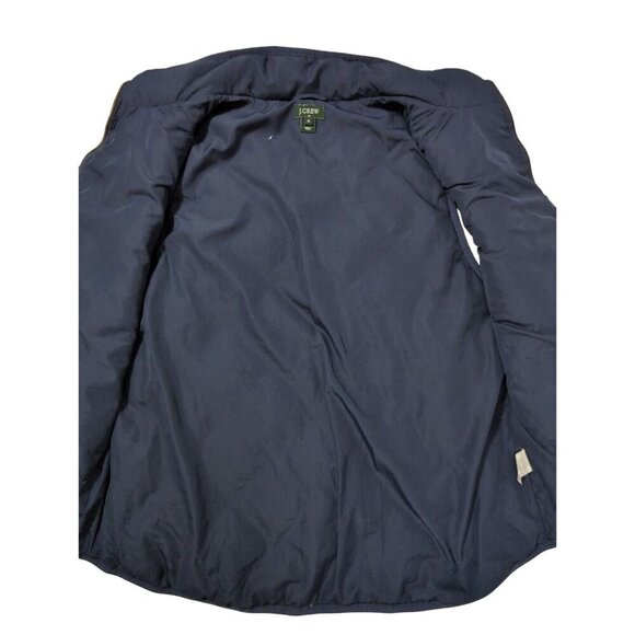 J Crew Quilted Puffer Down Vest Womens XL Blue Full Zip Pockets Outdoor Warm - Picture 3 of 10
